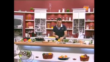 Лео и калмари с рукола