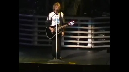 Bon Jovi Radio Saved My Life Tonight Live Wachovia Center, Philadelphia, Pennsylvania December 2005 