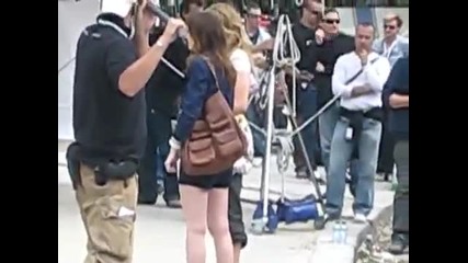 Selena Gomez and Leighton Meester on set of Monte Carlo! 