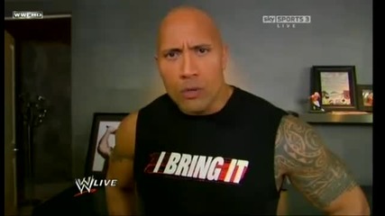 The Rock and small John Cena fan Segment Wwe Raw 14.03.2011 