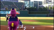Суперзвездата на Wwe Миз играе бейзбол в Кливланд