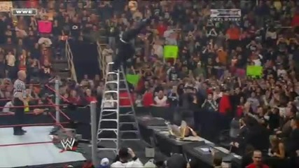 Jeff Hardy - Splash from Ladder trough a Annoucer Table