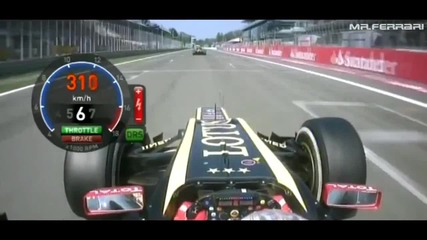 F1 Гран при на Италия 2012 - Dambrosio изпреварва Kovalainen [hd][onboard]