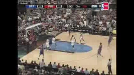 Highlights Pistons Vs 76ers 10.04.2008.