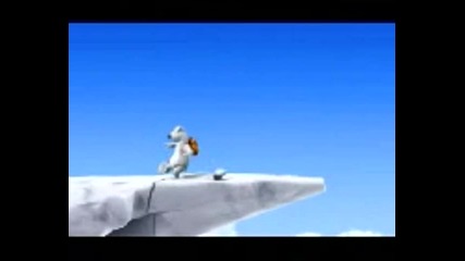 Анимация: Мечка Се Изкачва По Лед