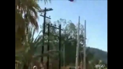 Kids balloon explodes powerline!! 