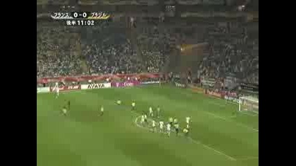 Franzia Sre6ty Brazilia Svetovnoto 2006 Henry vkarva ot pass na zidan