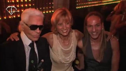 fashiontv Ftv.com - Double karl lagerfeld & John Galliano - Vip Room Saint Trope 