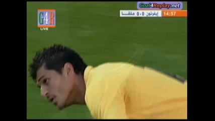 Everton 1:0 Malaga Goal na Louis Saha