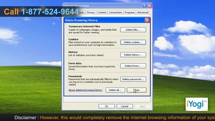 How to delete all cookies in Internet Explorer®? 