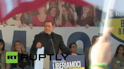 Italy: Berlusconi rallies in support of Lega Nord in leftist Bologna
