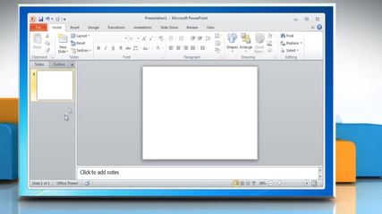 Microsoft® Powerpoint 2010: How to make backgrounds on Windows® 7?