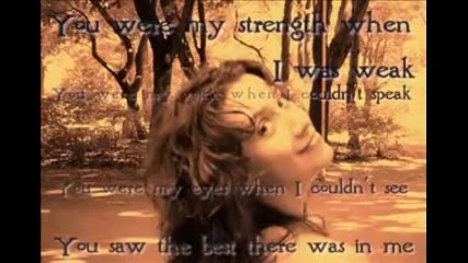 Because You Loved Me lyrics Celine Dion 