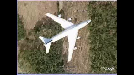 Самолет(boeing 747) Намерен В Google Earth