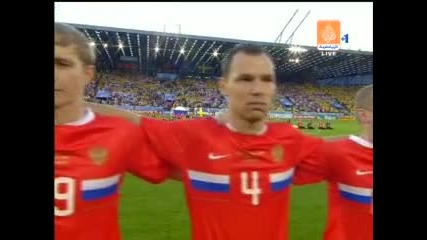 Euro 2008 - Русия - Швеция 2:0 Националните химни *HQ*