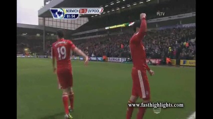гол на Суарес!!!ливърпул-норич 28.04.2012