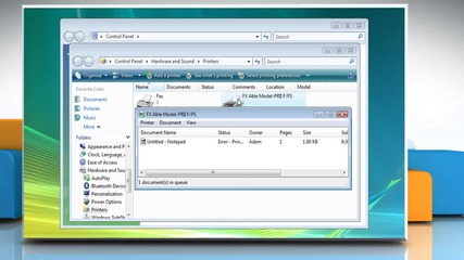 Windows® Vista: How to cancel a print command