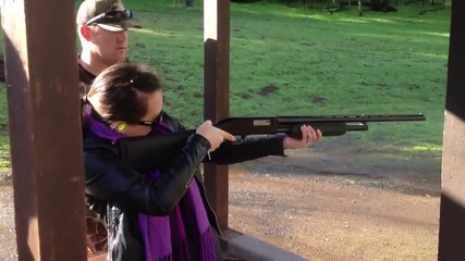 Shotgun Fail - Girl Shoots Gun for First Time