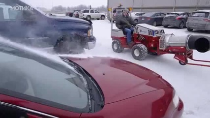 Най-бързото почистване на автомобили от снега