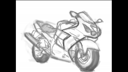 how to draw motorcylce