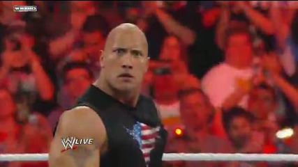 Wwe - The Rock Spinebuster and People's Elbow combo
