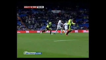 Goal Higuain Real Madrid 1 - 0 Zaragoza 