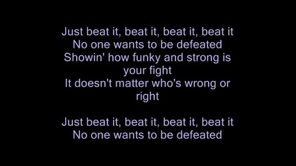 Michael Jackson - Beat It (lyrics)