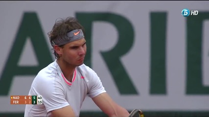 Nadal vs Ferrer - Roland Garros 2013 - The Championship Point!