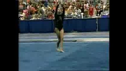Nastia Liukin 2005 - Quad Twist Attempt