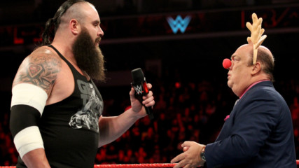 Braun Strowman confronts Paul Heyman, the Red-Nosed Advocate: Raw, Dec. 24, 2018