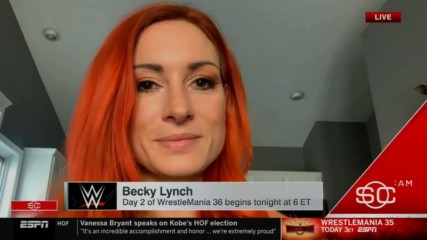Becky Lynch recounts her victory over Shayna Baszler on ESPN’s “SportsCenter”