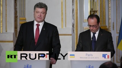 France: Poroshenko and Hollande agree to bolster OSCE