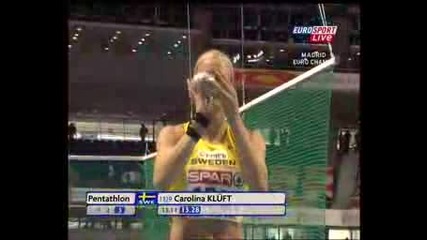 Carolina Kluft Shot Put During Ec In Madri