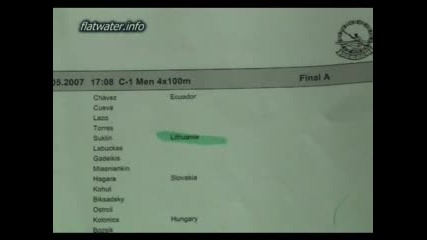 Canoe 4x100metra C1