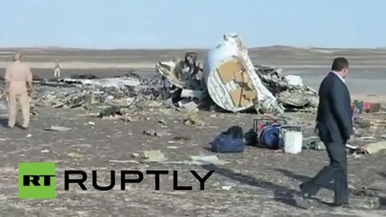 Egypt: FIRST SHOTS of the crashed Russian plane in Sinai