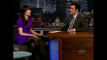 Zooey Deschanel гостува на Jimmy Kimmel Live 12 - 10 - 08 