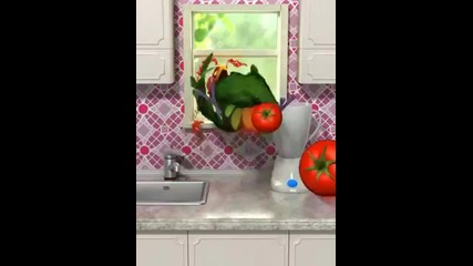 Talking Pierre the bird get tomatoes