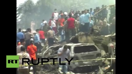 Индонезия: Военен самолет се разбива, над 30 загинали в Медан