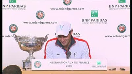 Roland Garros 2009 : Интервю с Федерер след финала
