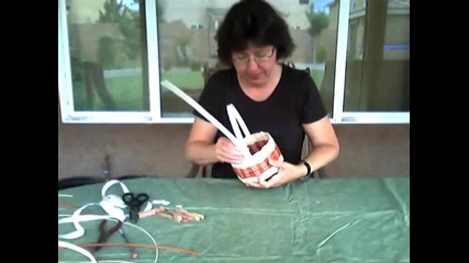 Basket Weaving Video #16 - Cutting and Tucking the spokes and Forming the Handle