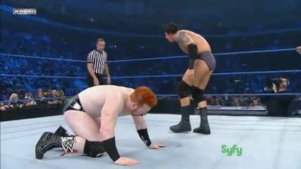 Savate Kick followed by Running Forearm Smash - Wade Barrett