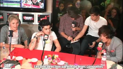 One Direction - Говорят за момичета пред радио Nrj - Франция