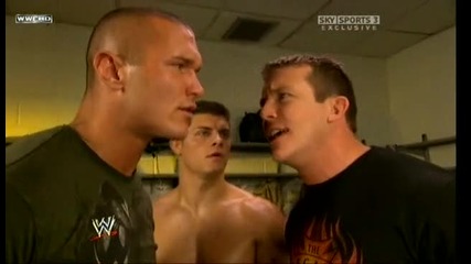 Raw 07/06/09 Ted Dibiase & Randy Orton with Cody Rhodes [backstage]