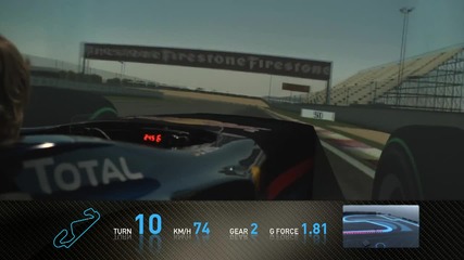F1 една виртуална обиколка в симулатора на Red Bull на пистата в Испания с Sebastian Vettel