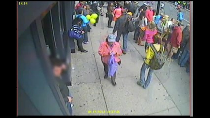 Видео наблюдение на атентата в Бостън