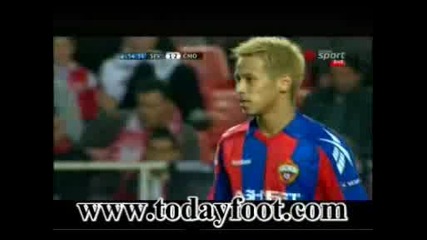 Prekrasen gol na Keisuke Honda Sevilla – Cska Moscow 1 - 2 2010.03.16 