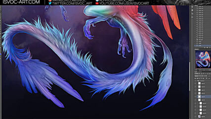 Rainbow Prism Dragon! All the colors! __ Digital painting no.33 __ Isvoc.mp4
