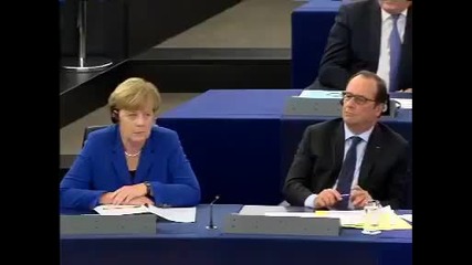 Найджъл Фараж smashed - Merkel in Eu Parliament