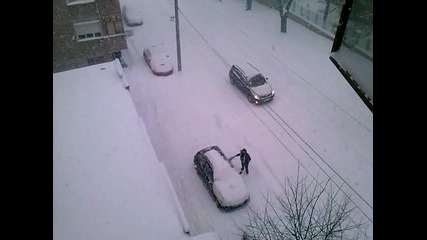 снежна виелица Разград 19.12.2012