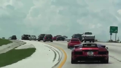 Chasing an Lp640 Ferrari 430 Scuderia Ferrari California Porsche Gt2